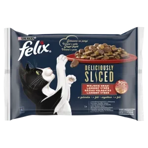 Felix Deliciously Sliced nedves macska eledel házias válogatás  4x80g
