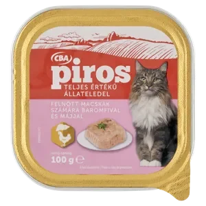 CBA alutálcás macskaeledel baromfival és májjal 100g