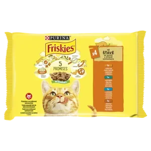 Friskies alutasakos 4x85G szószos válogatás macskaeledel