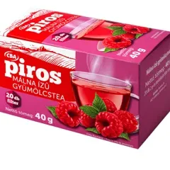 CBA Piros Gyümölcstea málna filteres tea 20x2g