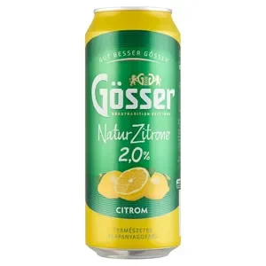 Gösser Natur Zitrone 0,5L dobozos sör 2% DRS