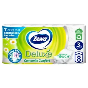 Zewa Delux toalettpapír kamillás 8 tekercs 3 rétegű