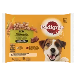 Pedigree alutasakos kutyaeledel vegyes válogatás zöldséggel 4x100g