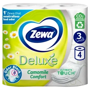 Zewa Delux toalettpapír kamillás 4 tekercs 3 rétegű