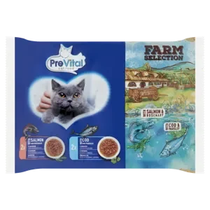 Prevital macskaeledel 4x85g lazac-tőkehal