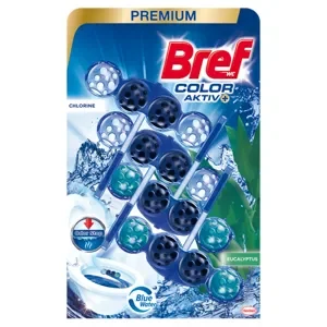 Bref color aktív wc frissítő chlorine&eucalyptus 4x50g