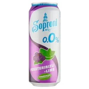 Soproni Feketeribizli-lime ízű alkoholmentes dobozos sör 0,5L DRS