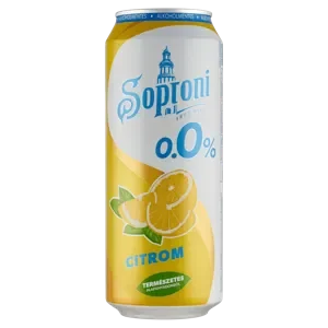 Soproni Citrom ízű alkoholmentes dobozos sör 0,5L DRS