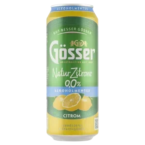 Gösser Natur Zitrone Citrom ízű alkoholmentes dobozos sör 0,5L DRS