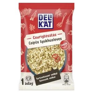 Delikát csurigtésztás csípős tyúkhúsleves 58g