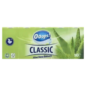 Ooops! Aloe Verás papírzsebkendő 10x10db 3rétegű