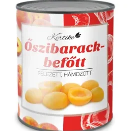 Kertike Őszibarackbefőtt felezett, hámozott 820g/480g
