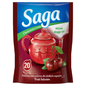 Saga meggy ízű gyümölcstea 20x1,7g
