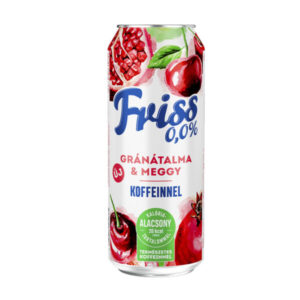 Friss gránátalma-megy ízű alkoholmentes dobozos sör koffeinnel 0,5L DRS