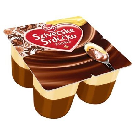 Zott Szivecske puding kakaó-vanília öntettel 4x125g
